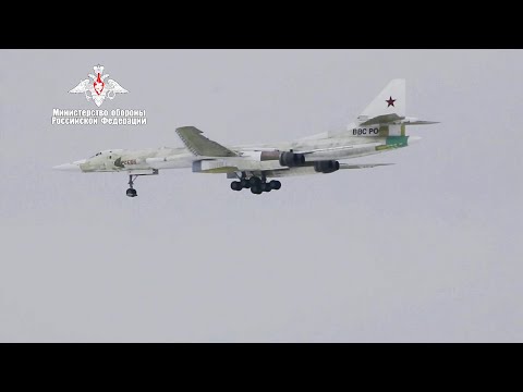 Первый полет модернизированного ракетоносца Ту-160М в Казани