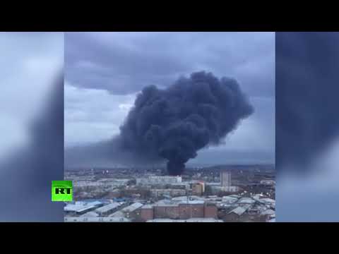 В Красноярске горит ракетный завод «Красмаш» — видео