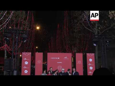 Karl Lagerfeld unveils the Christmas lights on the Champs-Elysee