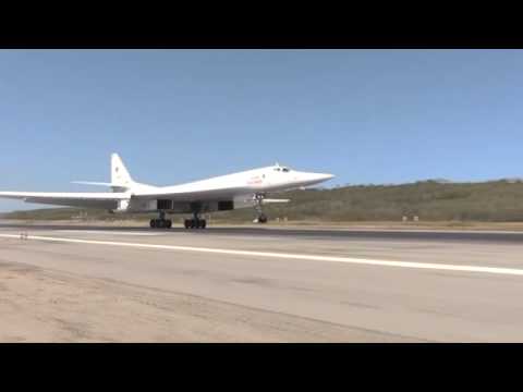 Прибытие самолетов Ту-160 дальней авиации ВКС России в аэропорт Республики Венесуэла