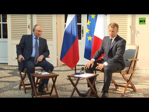 Путин и Макрон делают совместное заявление для прессы