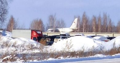 Ан-124 совершил жесткую посадку в Новосибирске