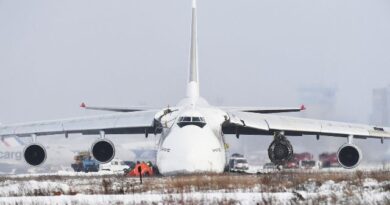 Ан-124 совершил жесткую посадку в Новосибирске