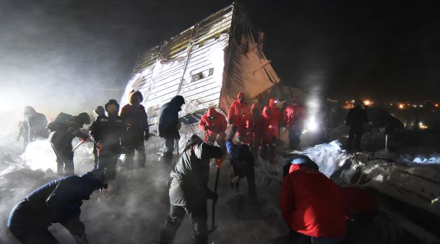 Лавина накрыла горнолыжный курорт в Норильске