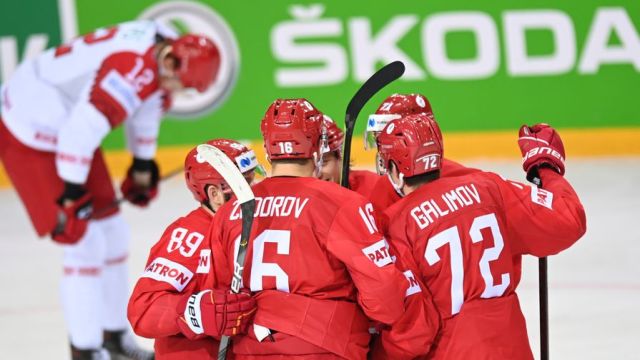 Россия разгромила Белоруссию на ЧМ по хоккею