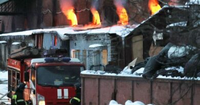 Пожар на цветочном складе в центре Москвы