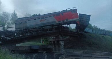 Железнодорожный мост обрушился в Курской области